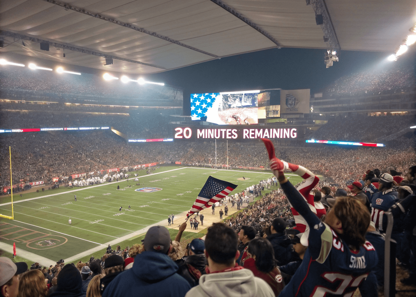 20 MINUTES REMAINING — 슈퍼볼 경기장